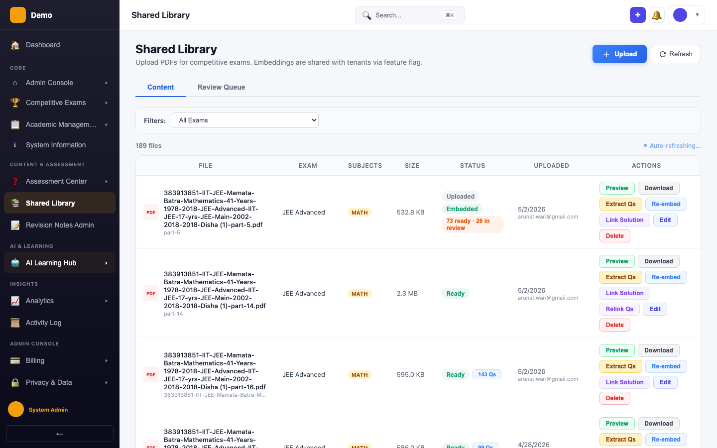 screenshot - Shared Library