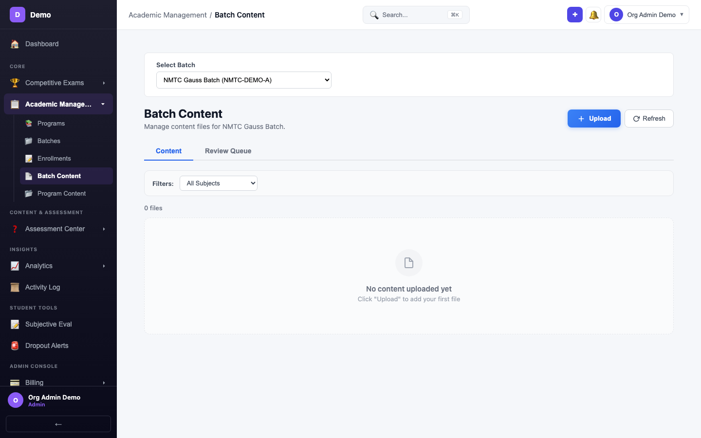 screenshot - Batch Content