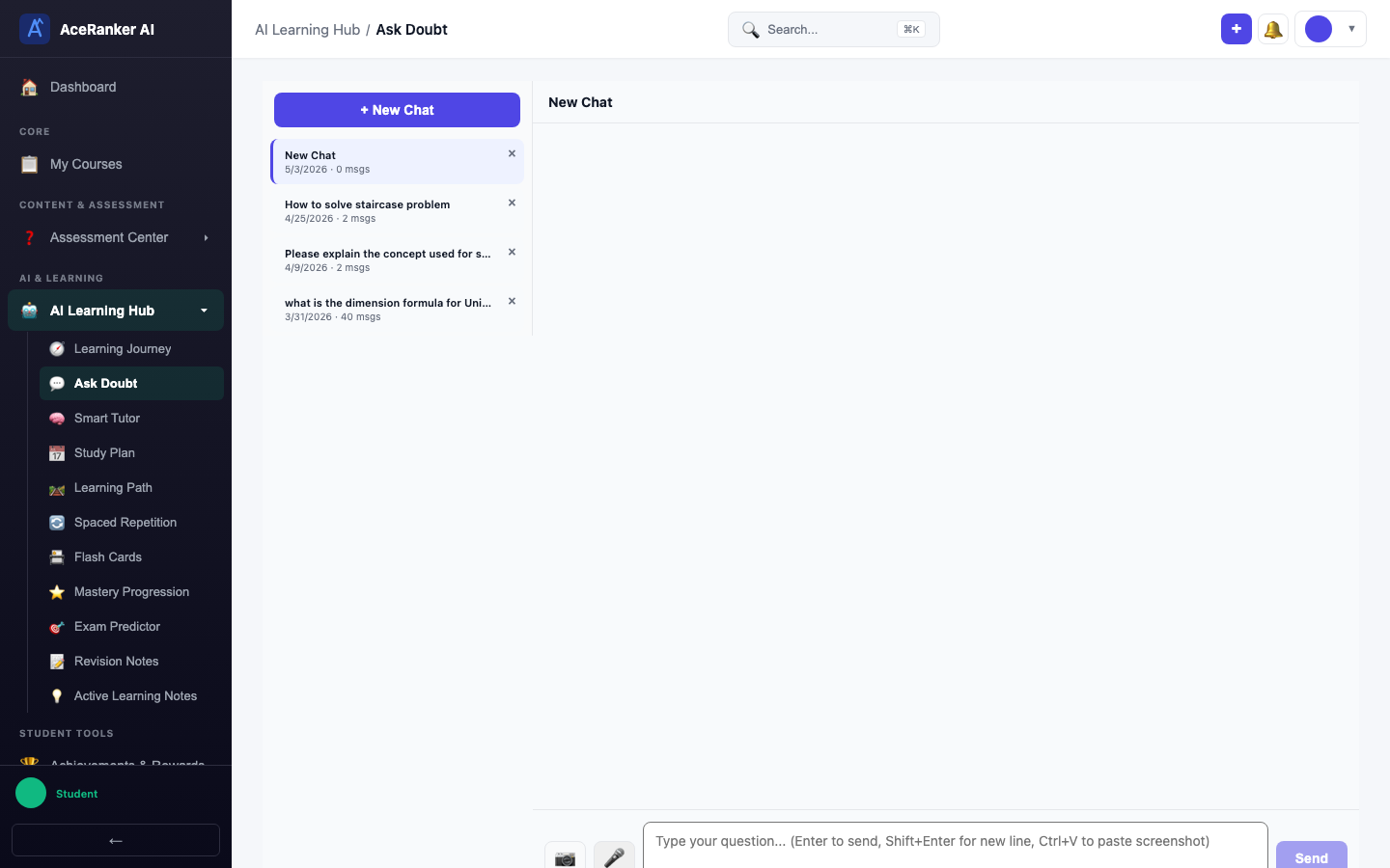 screenshot - Start Session