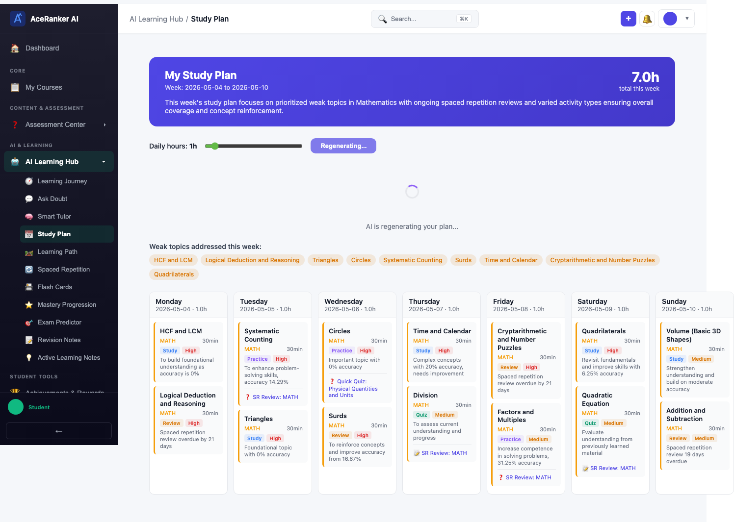 screenshot - Generate Plan