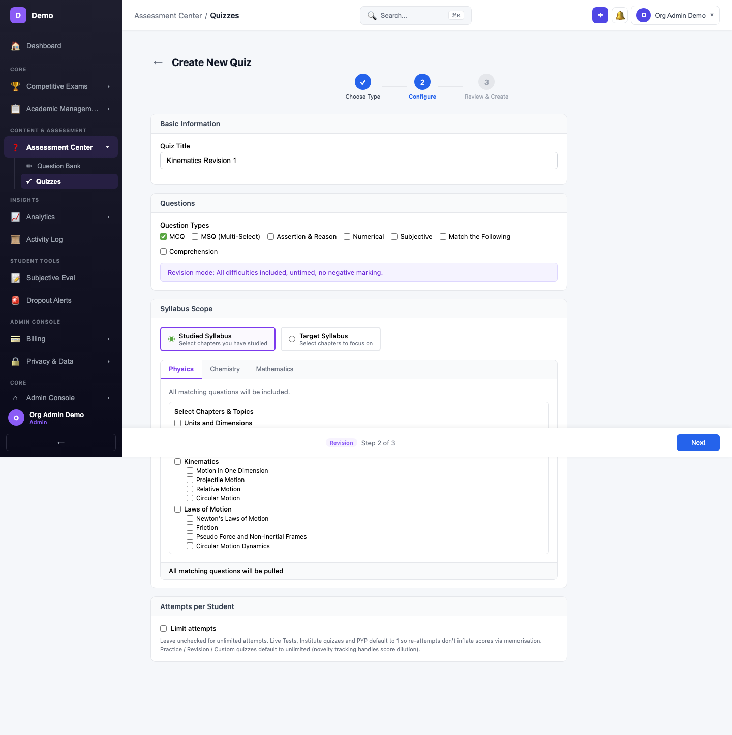 screenshot - Studied Syllabus