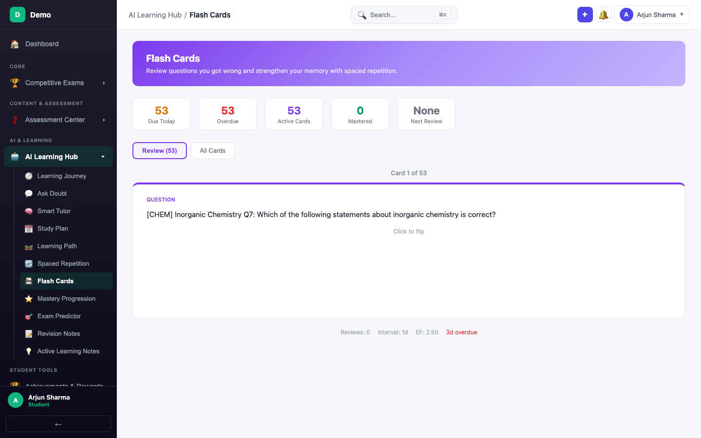 screenshot - Card Review